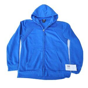 NWT Lavender Blue By RED APE Fleece Zippered Unisex Hoodie Jacket Sz LARGE